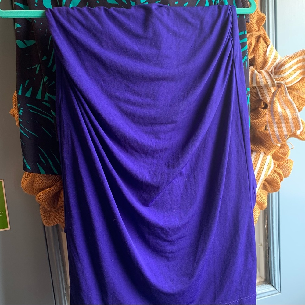 Vince Camuto purple ruched dress